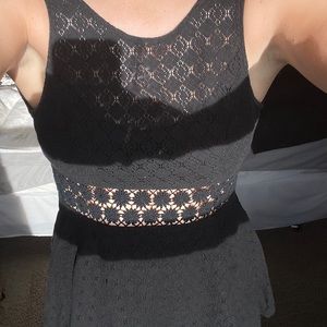 free people cut out black mini dress